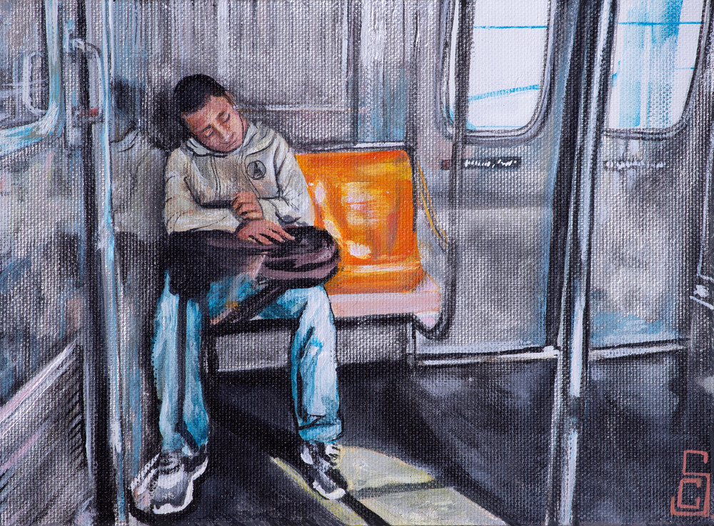 Print Of Exhausted Young Man Art | Stefo, Inc.