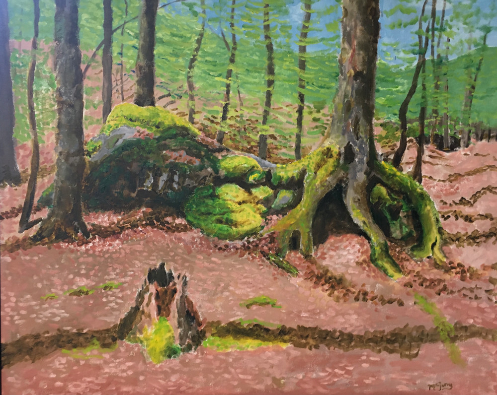 Mossy Rocks And Trees Art | JoemcInroy