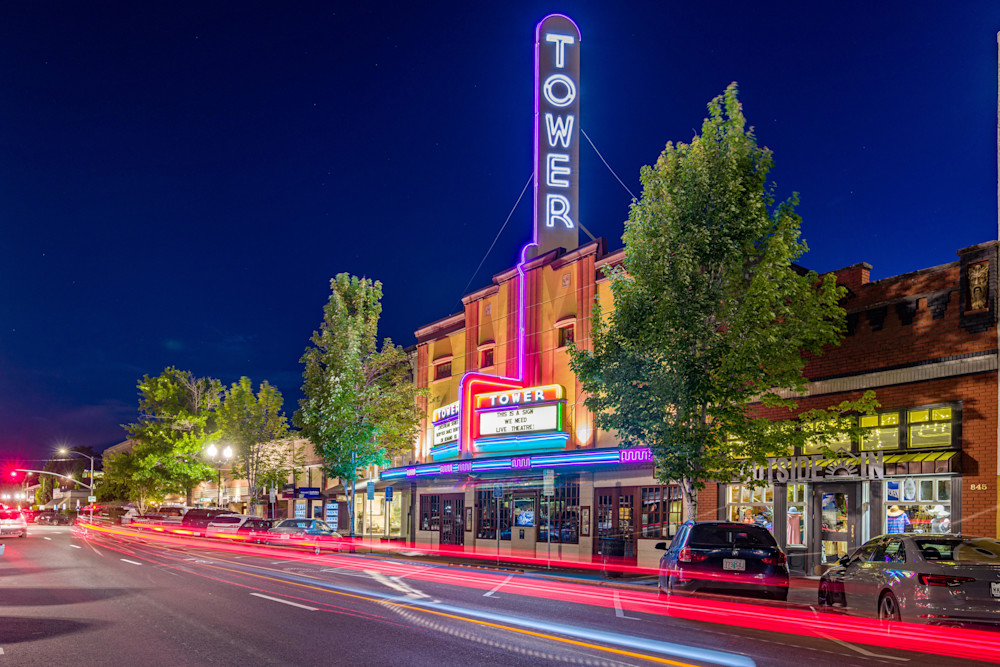 Nighttime Splendor At Tower Theatre Photography Art | kramkranphoto
