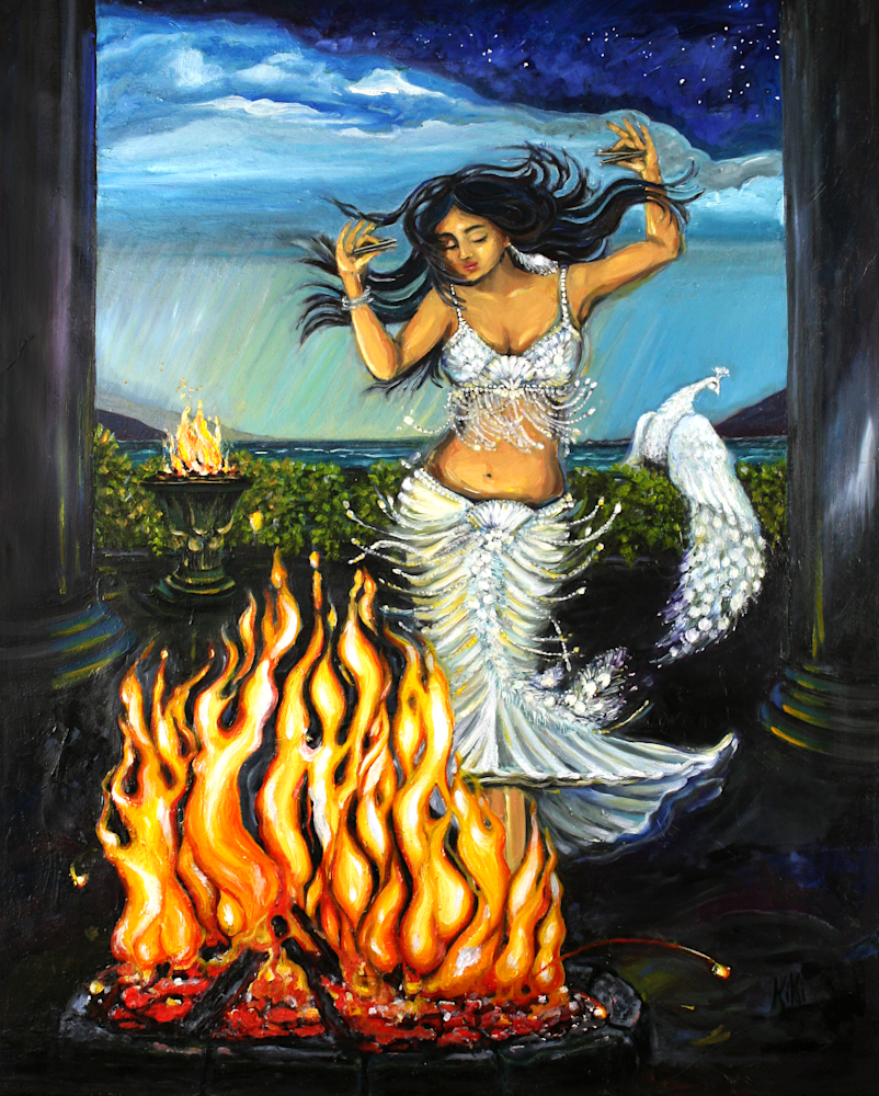 KIKI.GALLERY |  Fine Art oil painting, Dancer Of Light, by Kiki Kiana