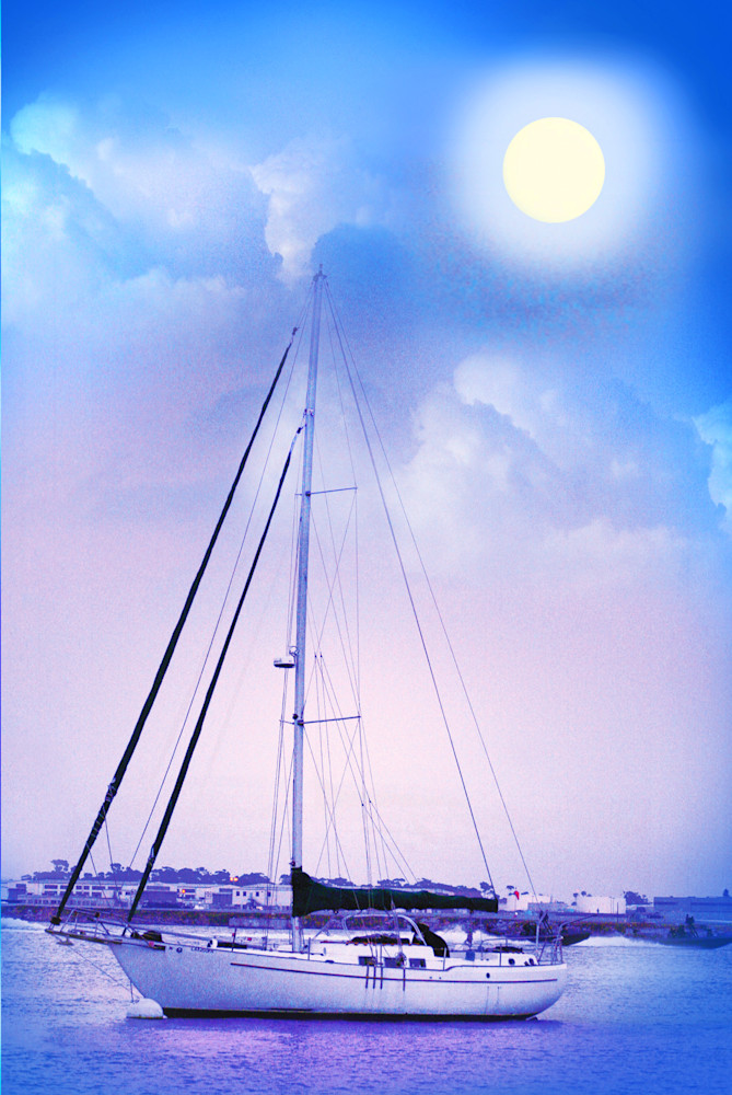 Blue Night Sailing 