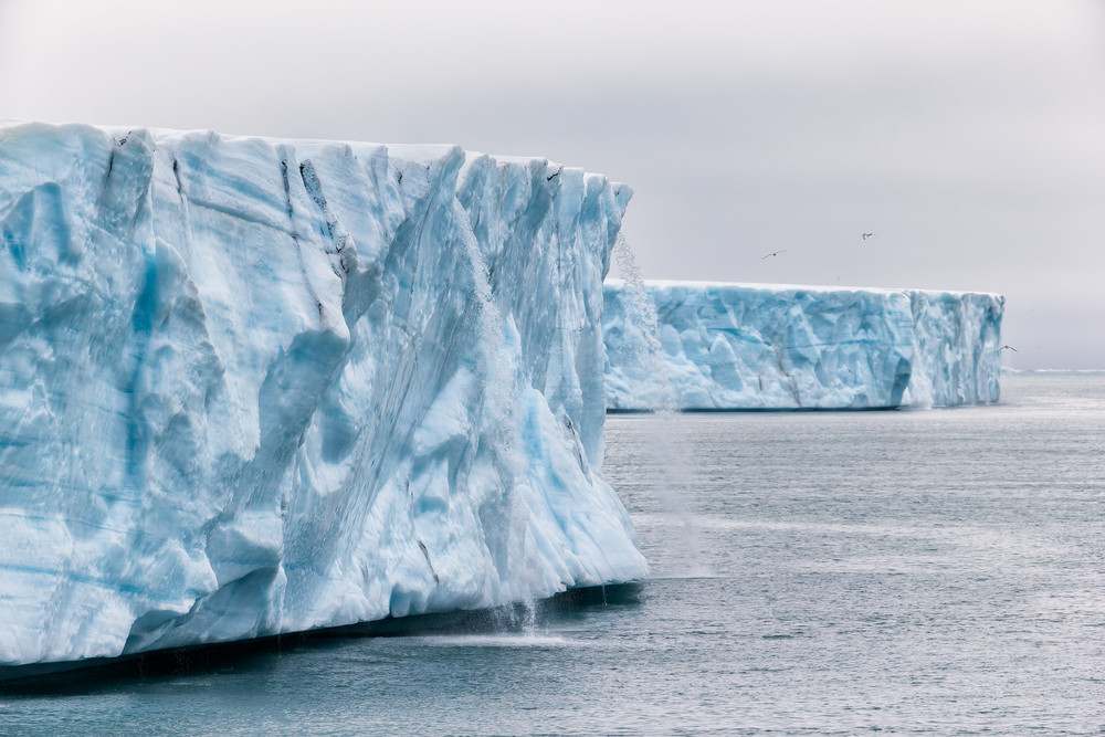 Ice Sheet Cap With Melt Water Streams E7 T3639 Brasvellbreen Svalbard Arctic Photography Art | Clemens Vanderwerf Photography