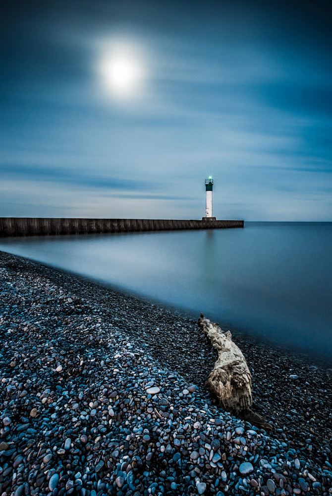 Full Moon Over Port Bruce Art | Trevor Pottelberg Photography