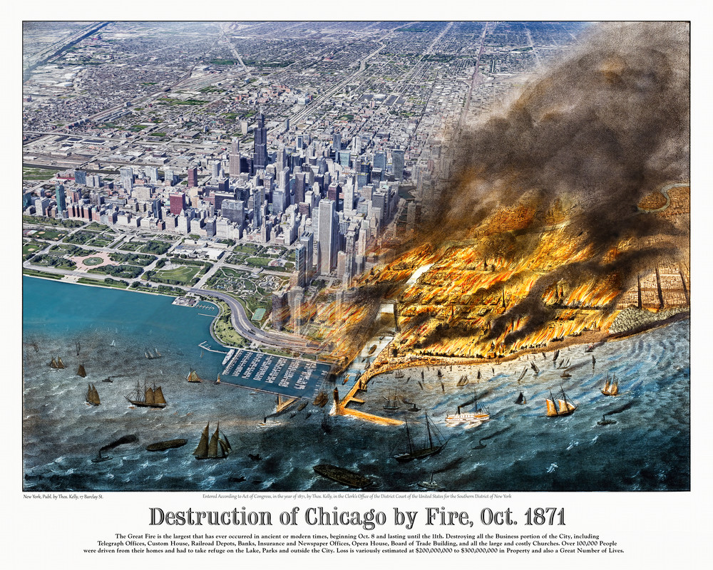 Chicago Fire Of 1871 Art | Mark Hersch Photography