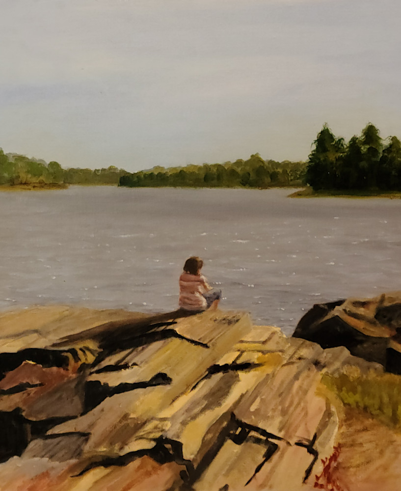 Girl On The Rocks, Woodward Point Art | wrobitzekart