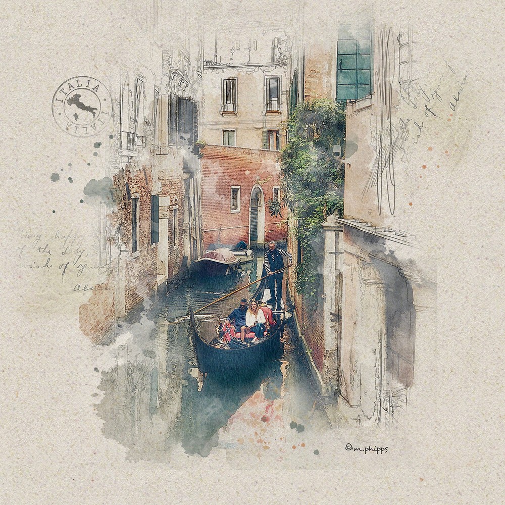 Venice Gondola Ride Art | Marlene Phipps Art