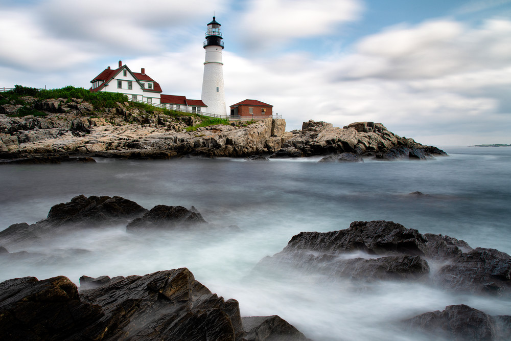 Rising Tide at Portland Head Lighthouse - Maine fine-art photography prints