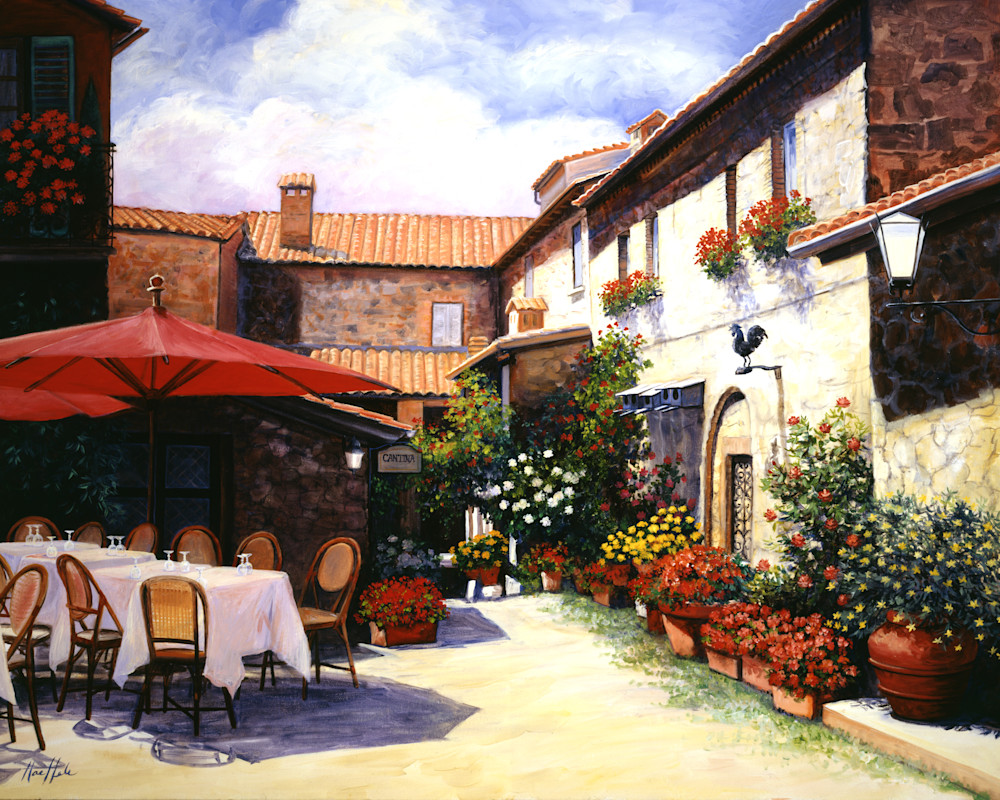 Chianti Courtyard Art | Oilartist - Haeffele Fine Art