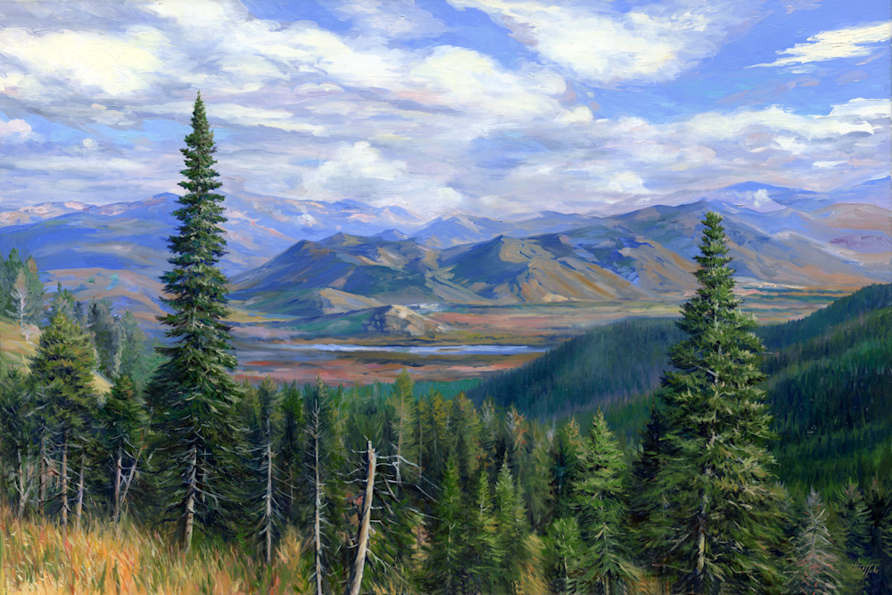 Grand Tetons Going Into Jackson Hole Art | Oilartist - Haeffele Fine Art