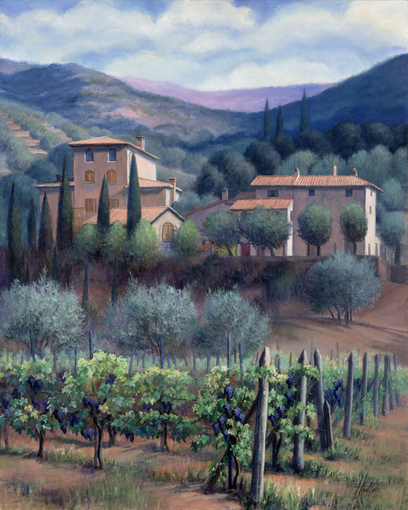 Tuscan Vineyard Art | Oilartist - Haeffele Fine Art