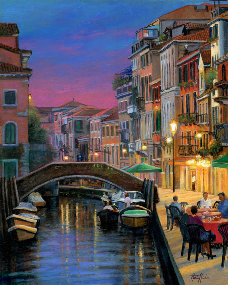 Cafés In Canneregio Art | Oilartist - Haeffele Fine Art