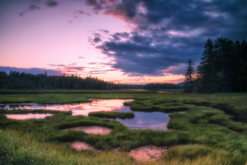 Sunset at Bass Harbor Marsh - Acadia National Park fine-art photography prints