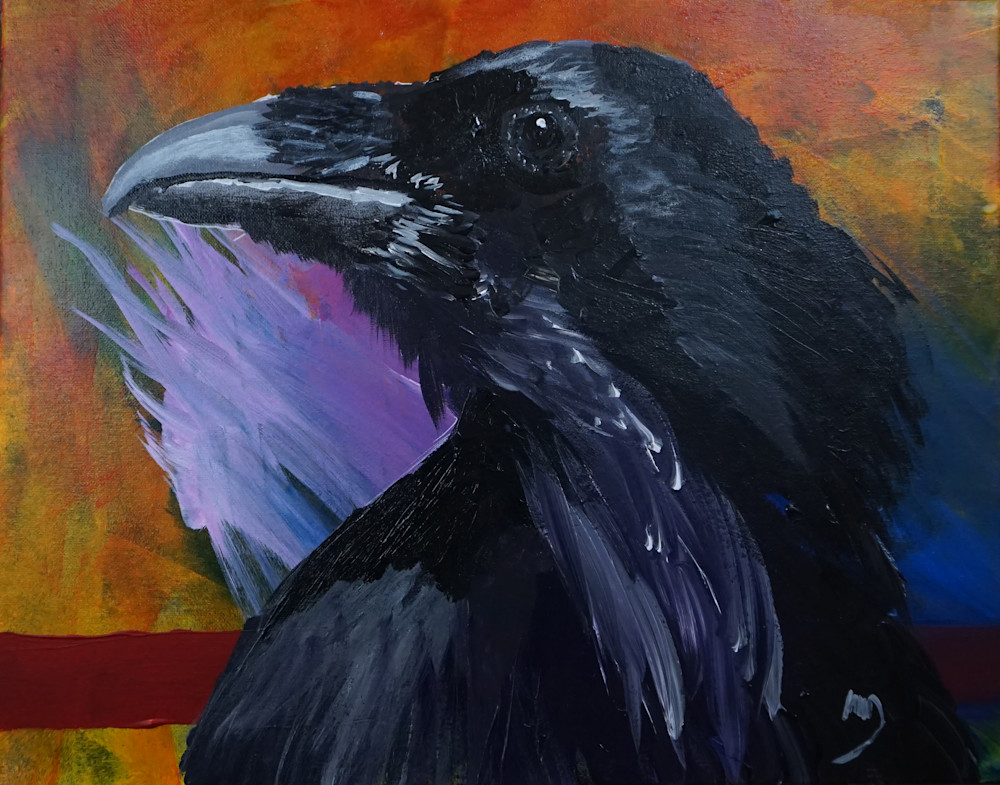 Raven On Abstract Art | Matt Dawson Art