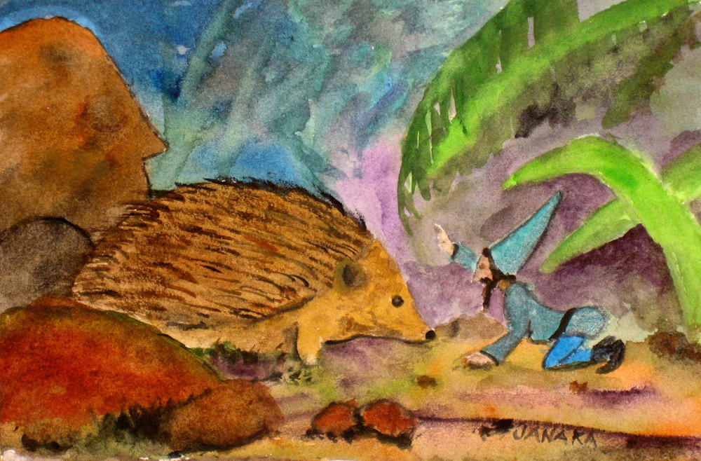 Gnome And Hedgehog Art | janakastagnaro