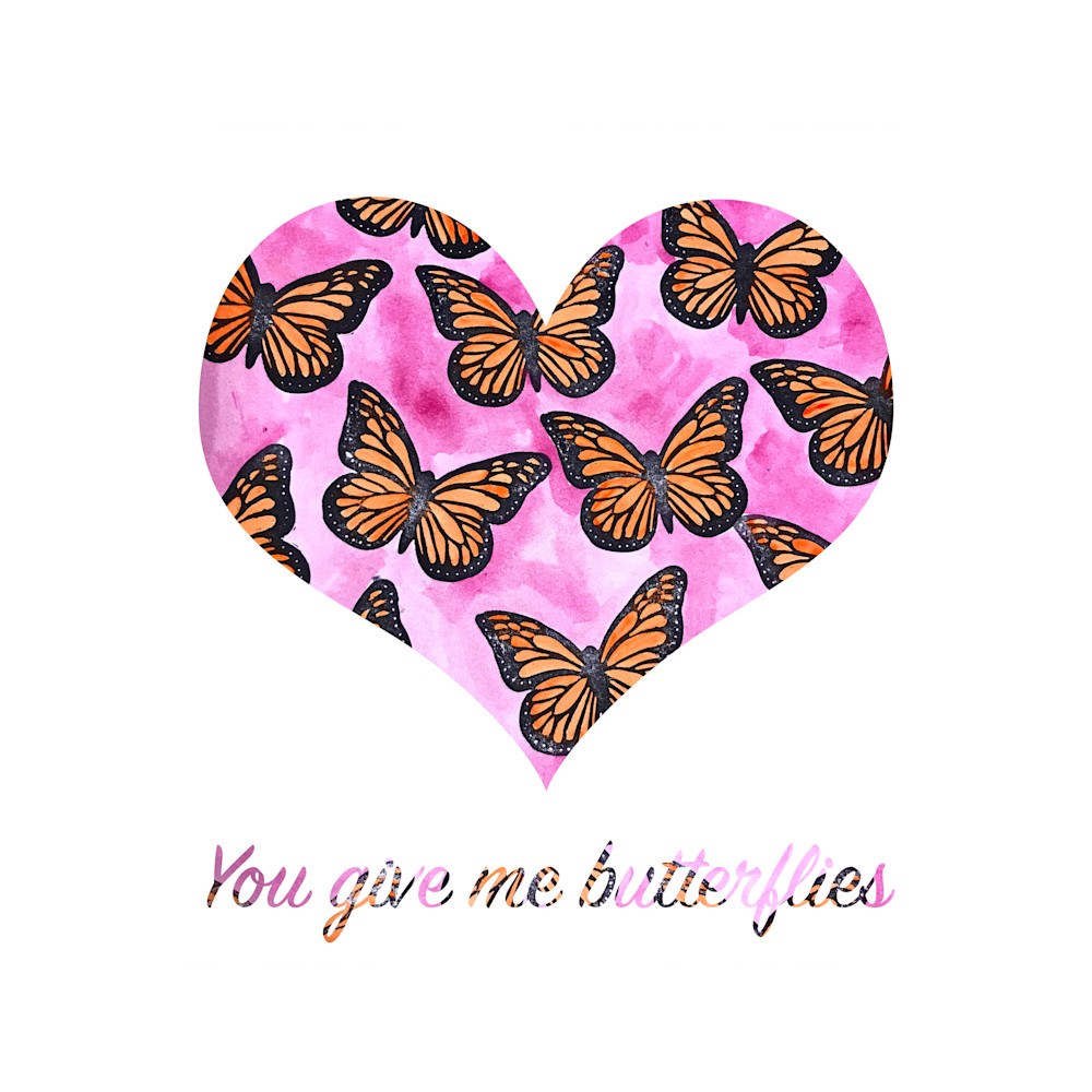 You Give Me Butterflies Art | Jennifer Akkermans