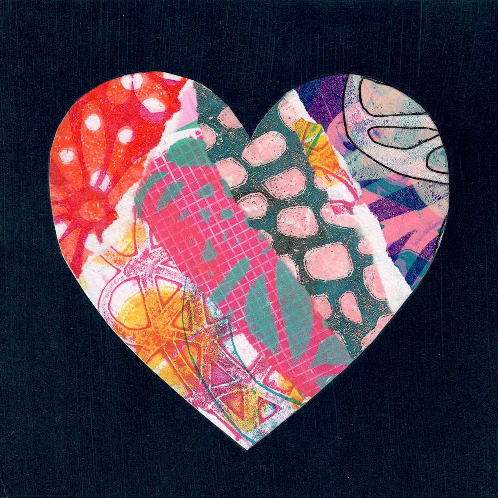 Patchwork Heart Art | Jennifer Akkermans