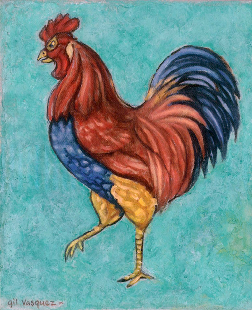 Banty Rooster Art | GIL VASQUEZ FINE ART