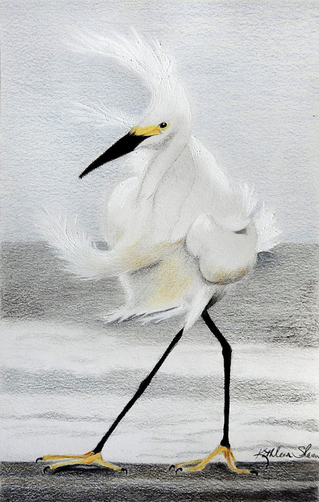 Stormy Egret (Largest) Art | Kathleen Slaven Art