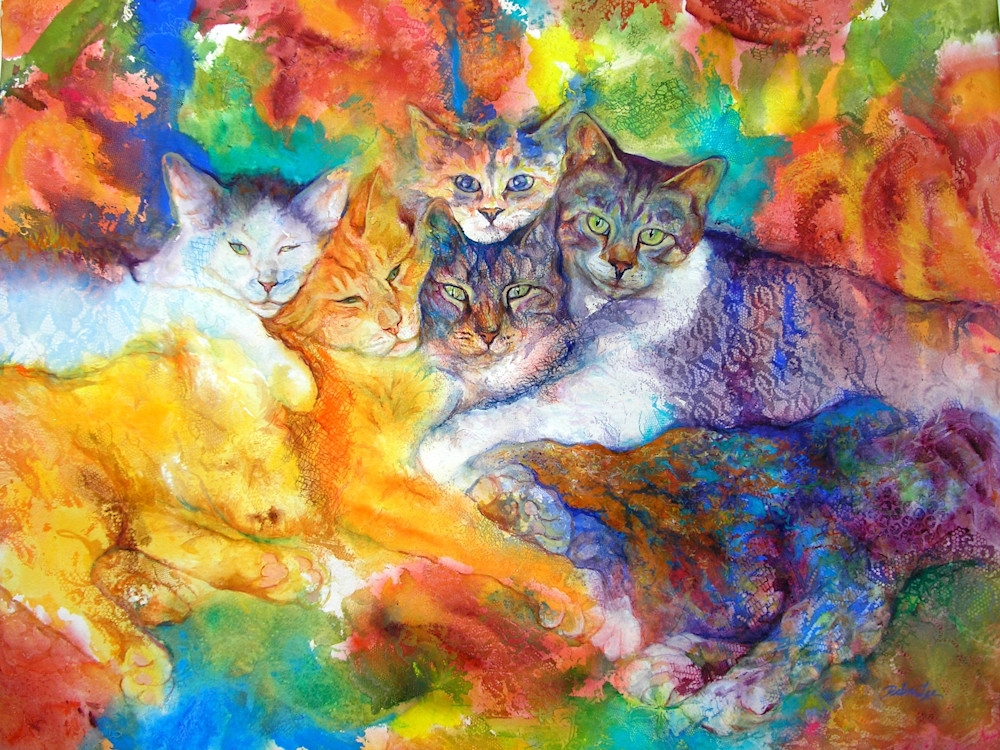 Cat Comfort. Definitely my best seller! Bright colors and a warm feeling all cat lovers will enjoy.