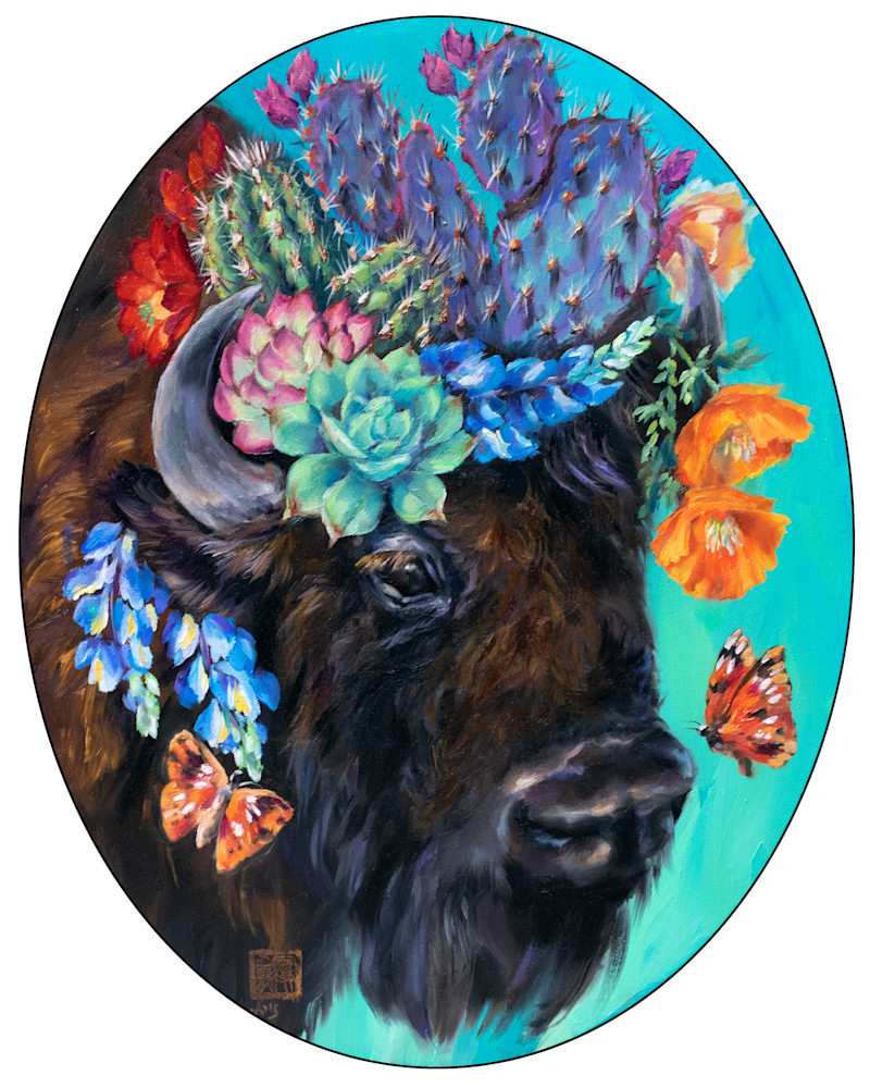 Cactus Critters: Buffalo Blooms Art | Ans Carnes Art