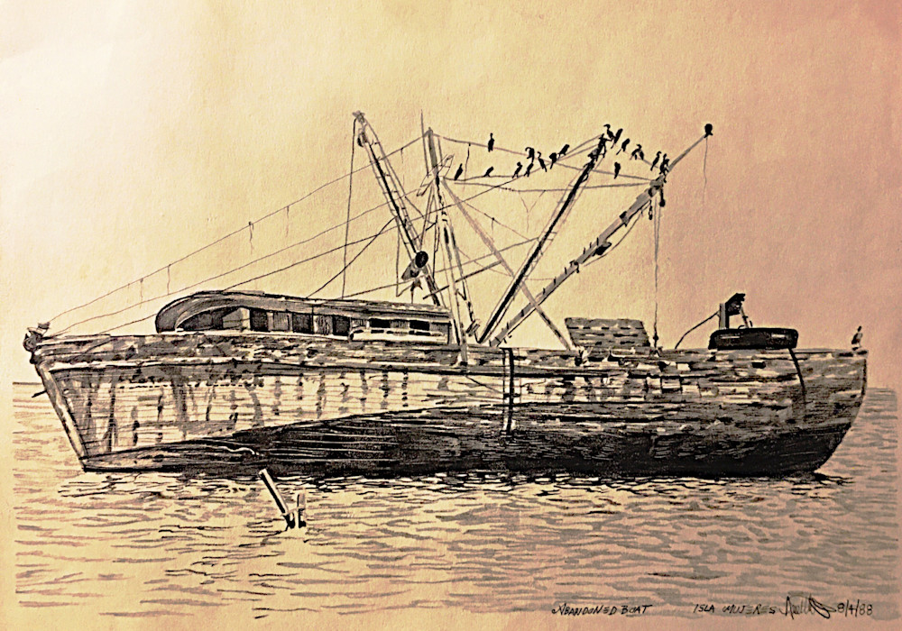 Abandoned Boat, Isla Mujeres Art | annewhitehurst