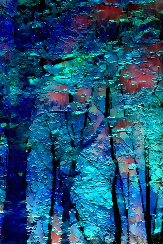 Cyan Forest Light Art | Jacob Folger Artist