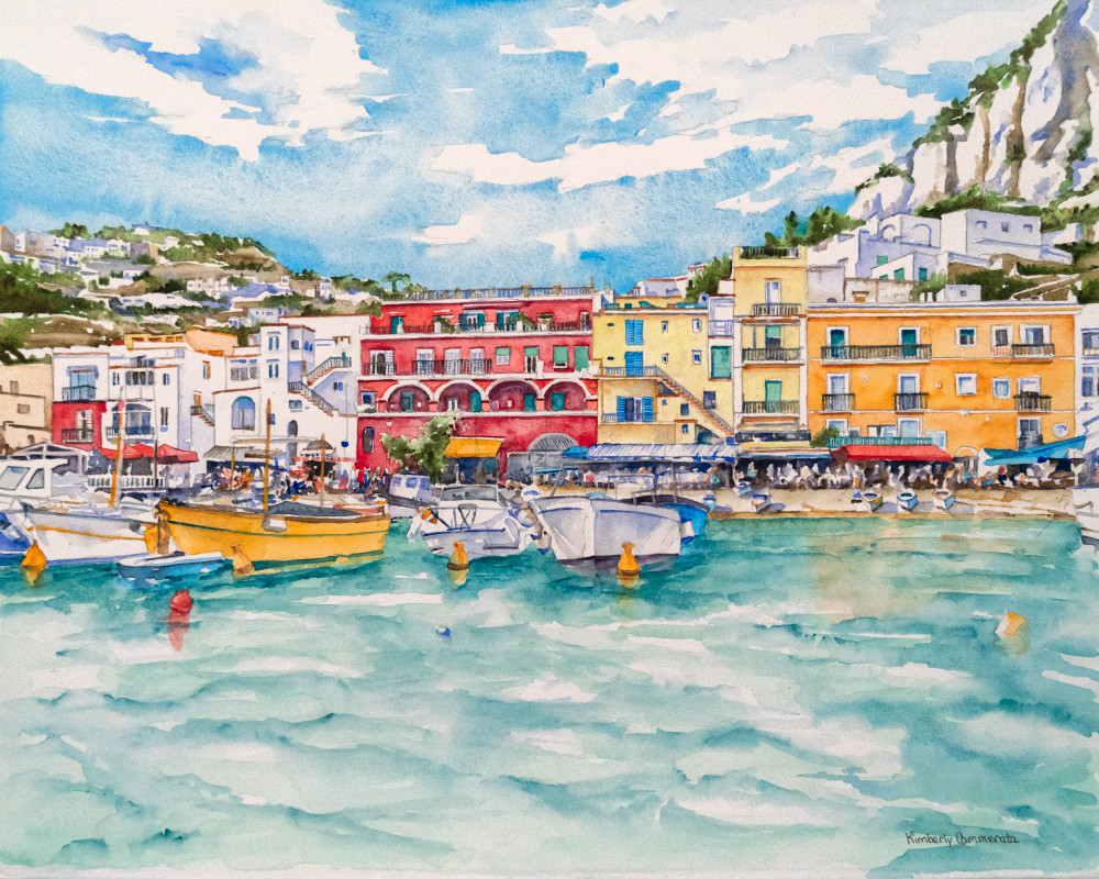 Viaggio A Capri Art | Kimberly Cammerata - Watercolors of the Sun: Paintings of Italy