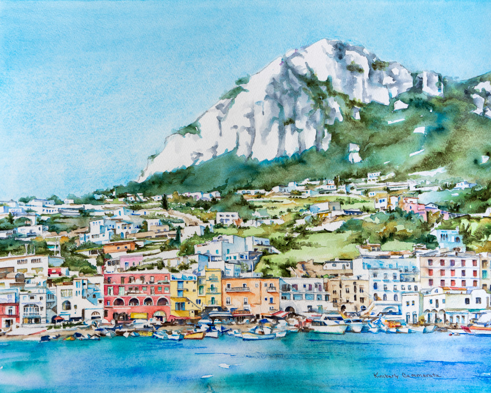 La Marina Grande, Capri Art | Kimberly Cammerata - Watercolors of the Sun: Paintings of Italy