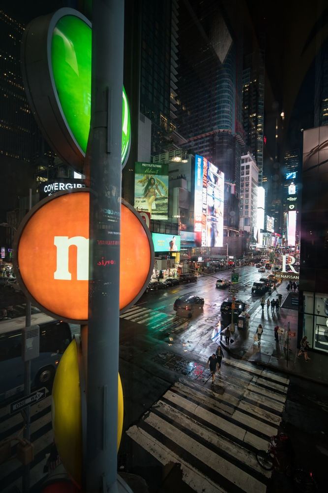 Times Square In The Rain Art | A Touch of Color Photography