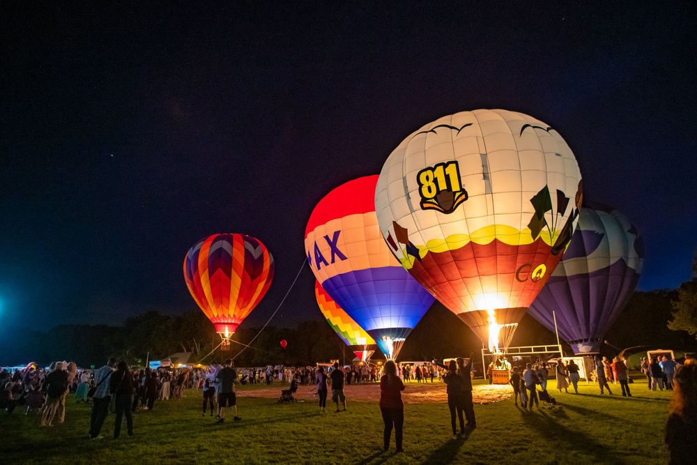 Hot Air Balloons At Night Art | A Touch of Color Photography