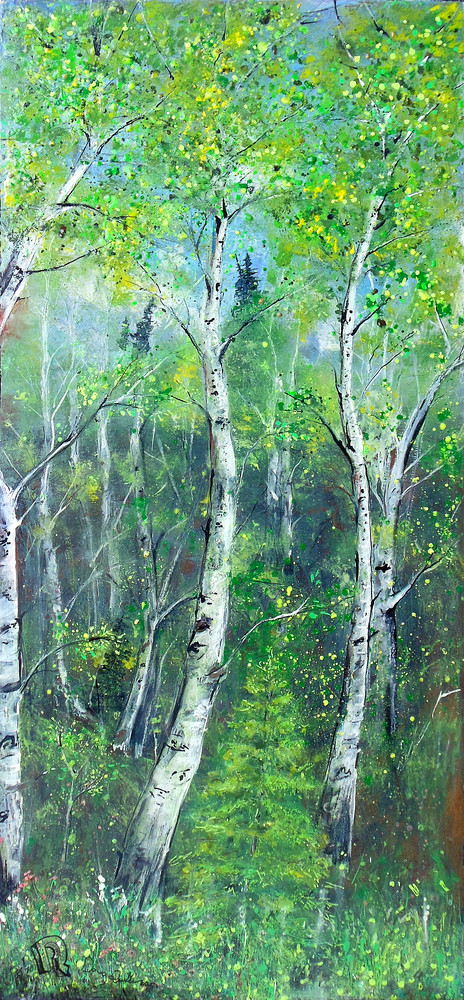 Encaustic Aspen Study#2 Art | Dpqstudios