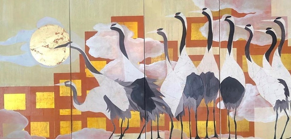 Golden Cranes Art | nicollettesmith