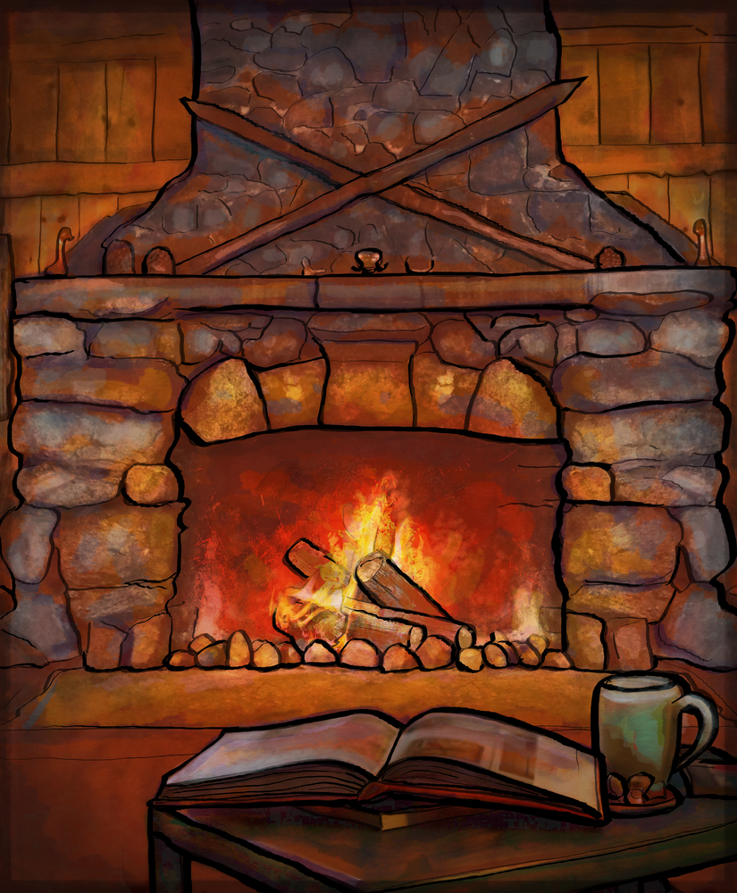 Gift Shop: Fireplace (Winter Warming Image)