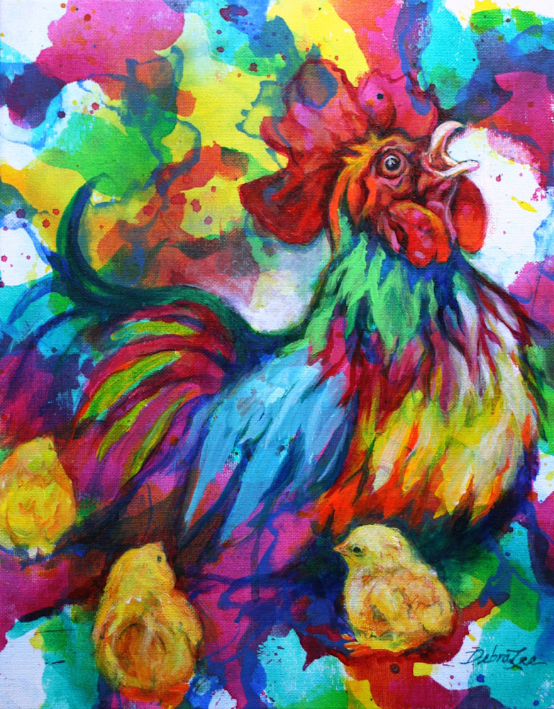 Farm Series Rooster Art | Debra Lee's Art
