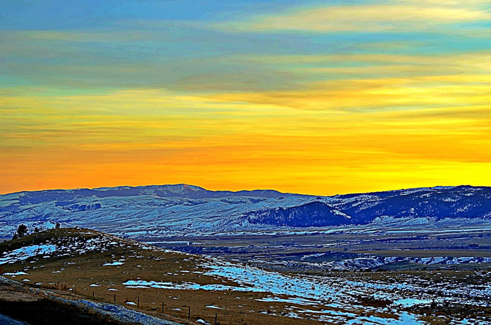 Sunset Along A Montana Road Photography Art | KAT MILLER-PHOTO ARTIST