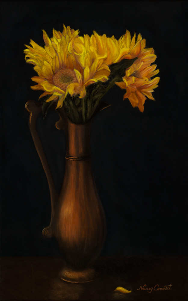 Sunflower Painting by Nancy Conant