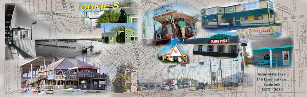 Historic Landmarks of Texas State Highway 146 in Seabrook from before 2019