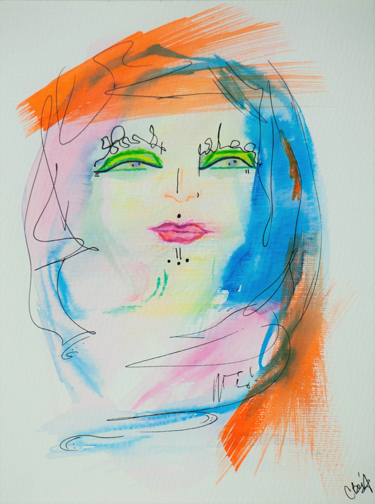 Chelsea Baez - surrealism - woman - face - Eastern Silk