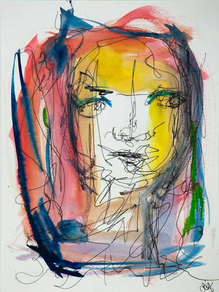 Chelsea Baez - surrealism - woman's face - People of the Light #2