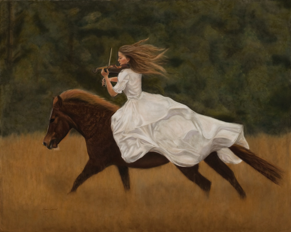 woman-riding-bareback, Harmony by Nancy Conant