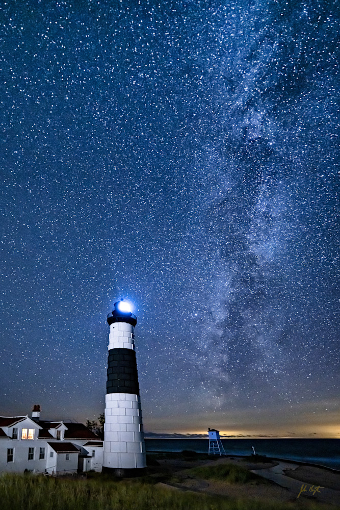 Milky Way Over Big Sable Point Light No. 1 Photography Art | John Kennington Photography