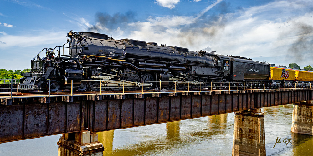 Up 4014 Big Boy Crossing The Arkansas River Near Muskogee Oklahoma Photography Art | John Kennington Photography