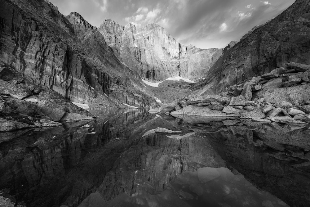 Longs Peak as a B&W art print by James Frank Photography