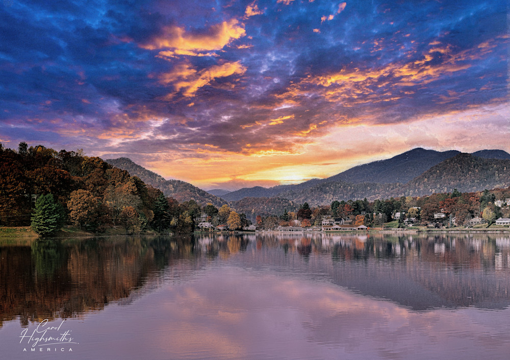 Scenic Lake Junaluska near Asheville, North Carolina.