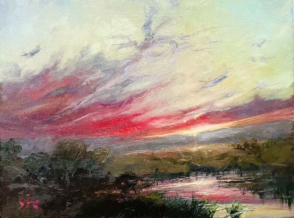 Red Sunset Art | Lazyriver Gallery
