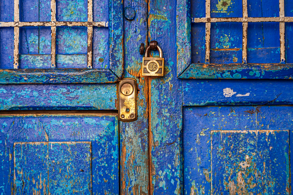 Blue Door. Cusco, Peru Photography Art | Kelley Dallas Photography