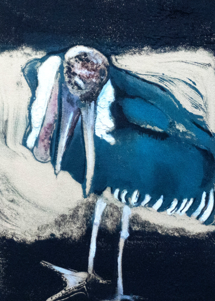 Blue Stork I Art | Artist Melinda Esparza