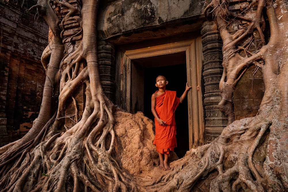 Angkor Monk. Cambodia Photography Art | Kelley Dallas Photography