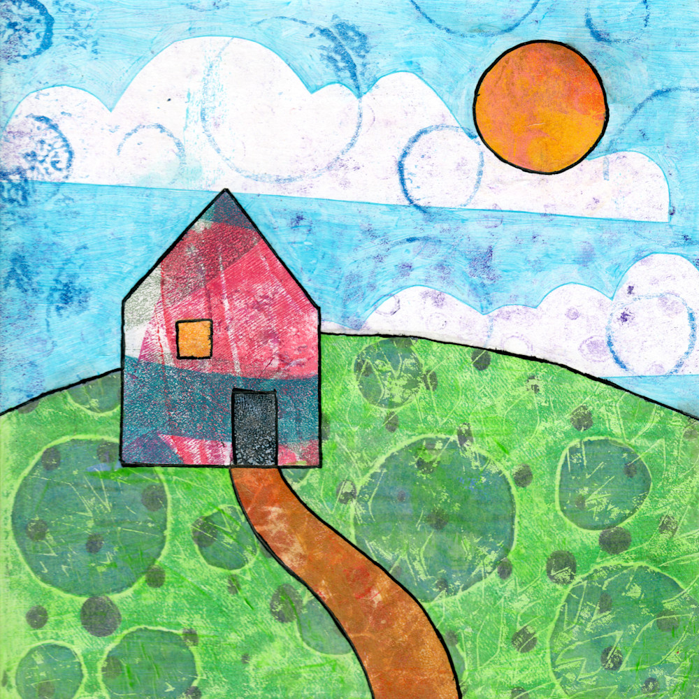 House on the Hull: A Mixed media artwork by Jennifer Akkermans
