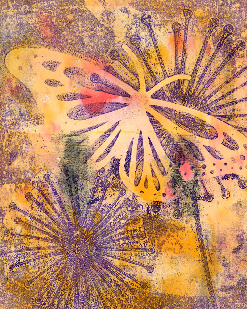 Butterfly Morning: Mixed media art by Jennifer Akkermans